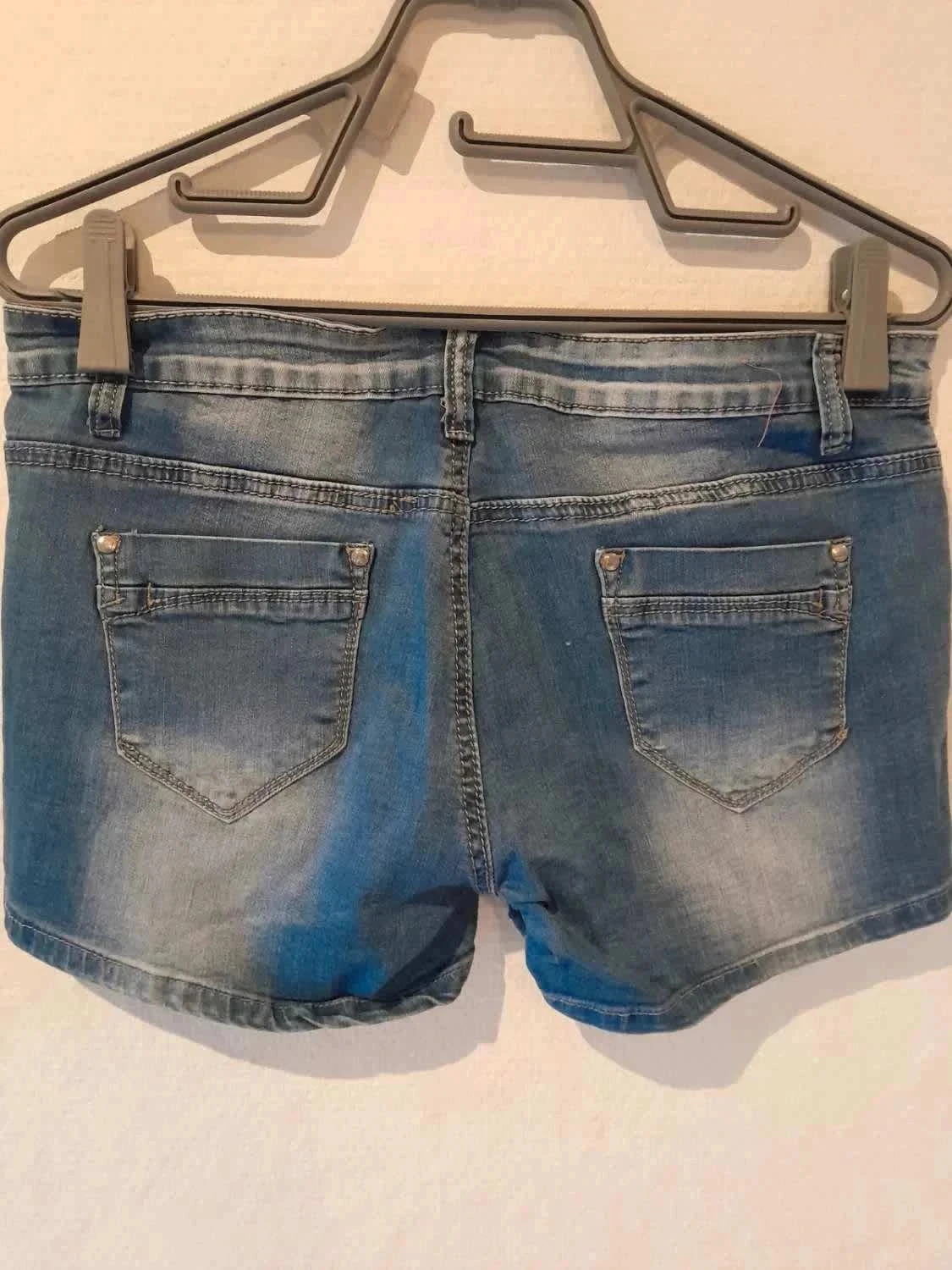 Shorts de mezclilla desgastada, estilo roto, talla XL – photo 5